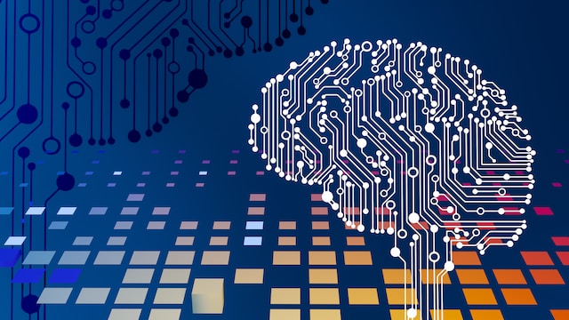 Leverage the Power of AI a brain made of circuit boards